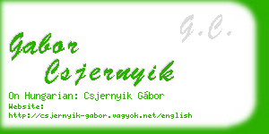 gabor csjernyik business card