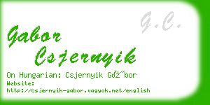 gabor csjernyik business card